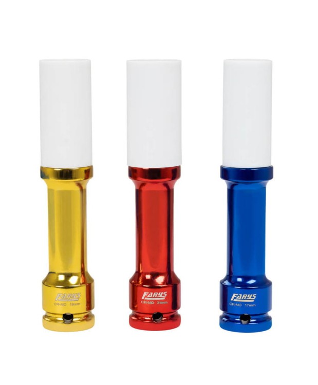 Zestaw Nasadek Długich do Alufelg 17 19 21mm 150 mm CrMo - 3szt. Farys FR2387