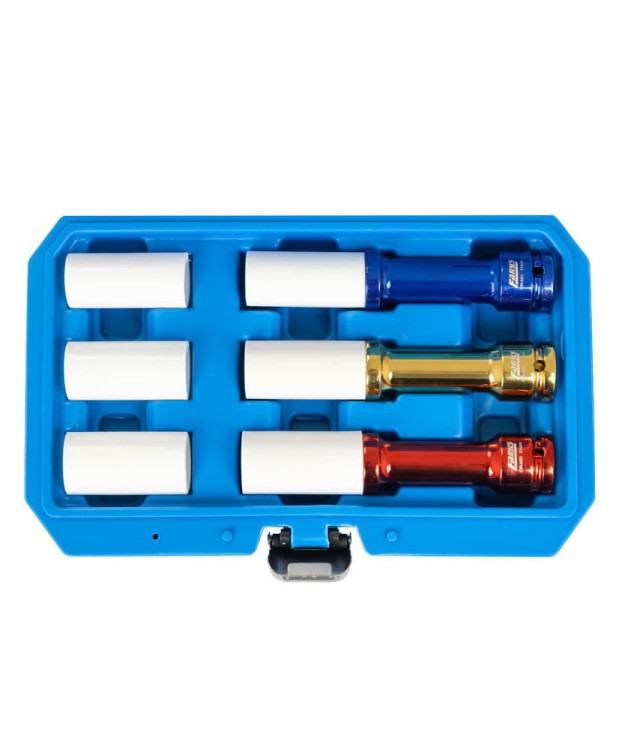 Zestaw Nasadek Długich do Alufelg 17 19 21mm 150 mm CrMo - 3szt. Farys FR2387