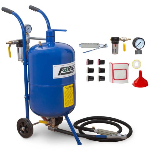 Piaskarka syfonowa oczyszczarka mobilna 38l zawory ikona