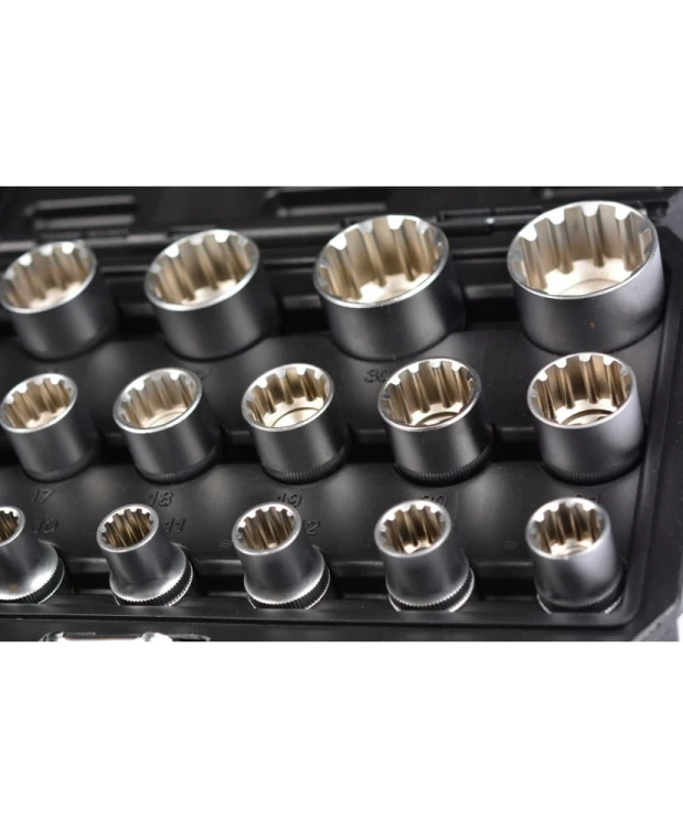 Nasadki Vario Plus 1/2" 19el. 12-kątne 8-32mm FR2066