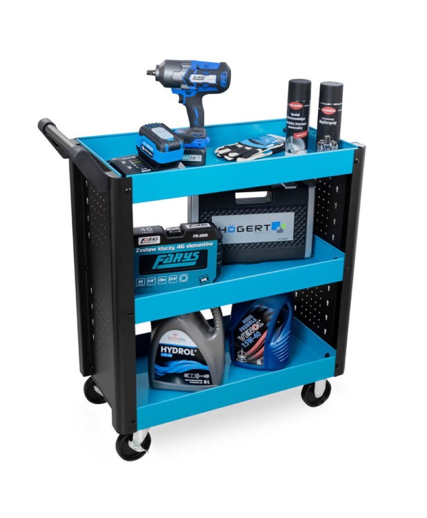 Wózek narzędziowy warsztatowy 3 półki FR4029