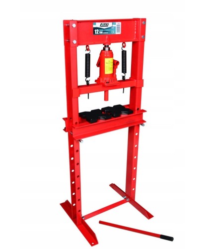 Prasa warsztatowa hydrauliczna 12 ton czerwona FR5004 + wykrętaki