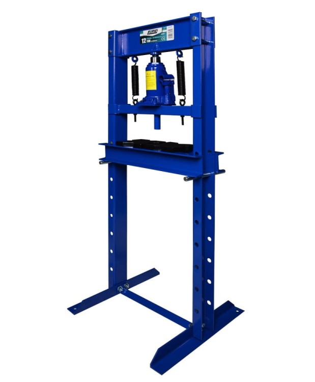 Prasa warsztatowa hydrauliczna 12 ton niebieska FR5004 + wykrętaki