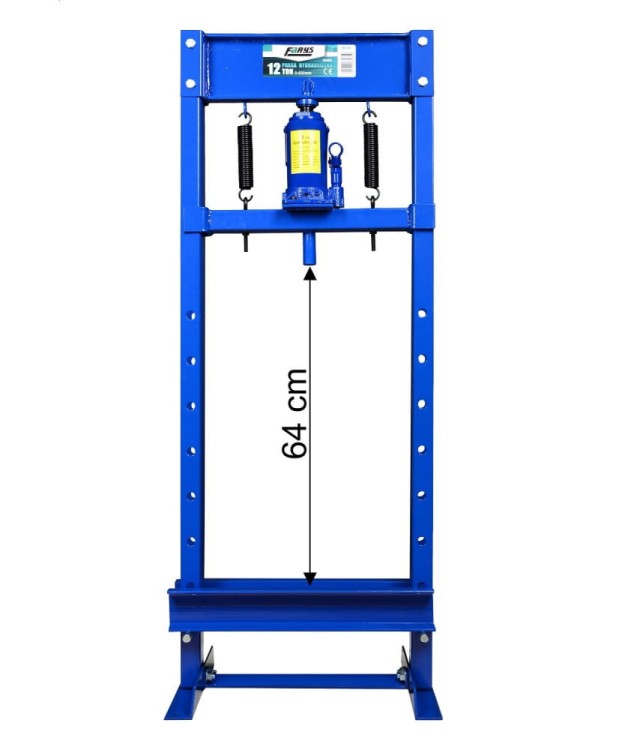 Prasa warsztatowa hydrauliczna 12 ton niebieska FR5004 + wykrętaki