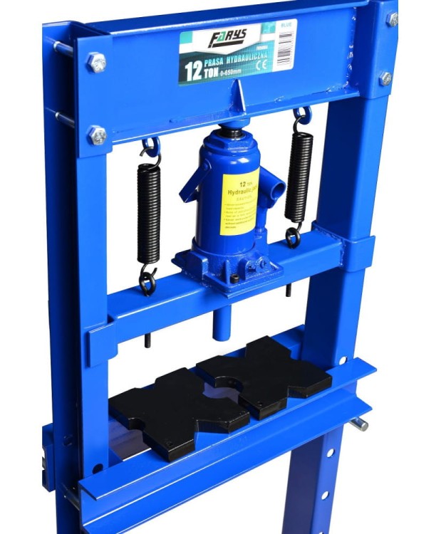 Prasa warsztatowa hydrauliczna 12 ton niebieska FR5004 + wykrętaki