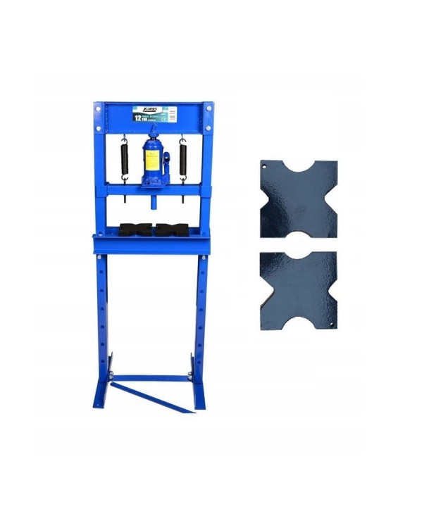 Prasa warsztatowa hydrauliczna 12 ton niebieska FR5004 + wykrętaki