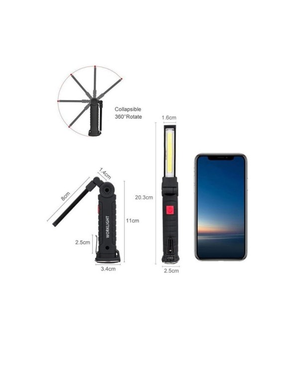 Latarka warsztatowa LED COB duża FR8061