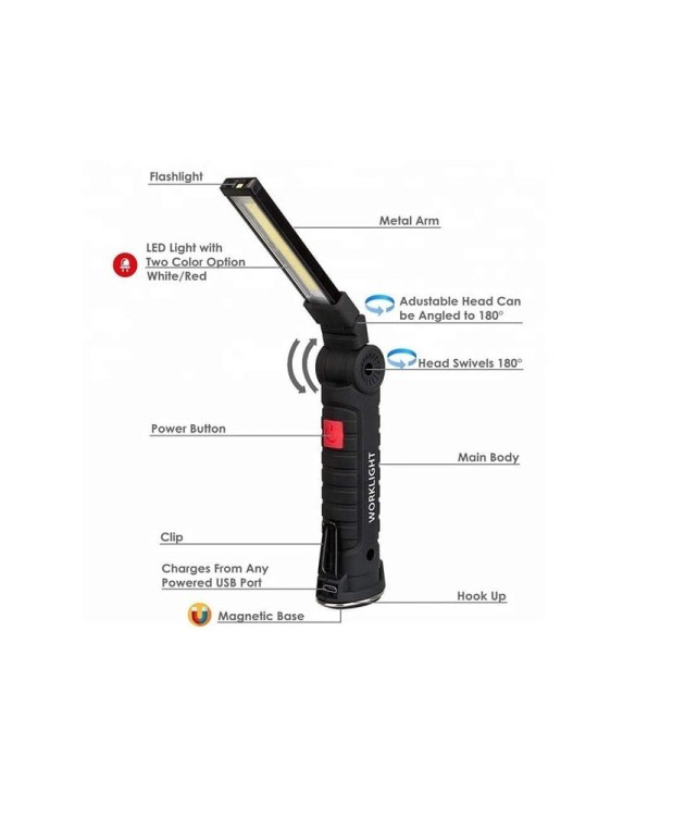 Latarka warsztatowa LED COB duża FR8061