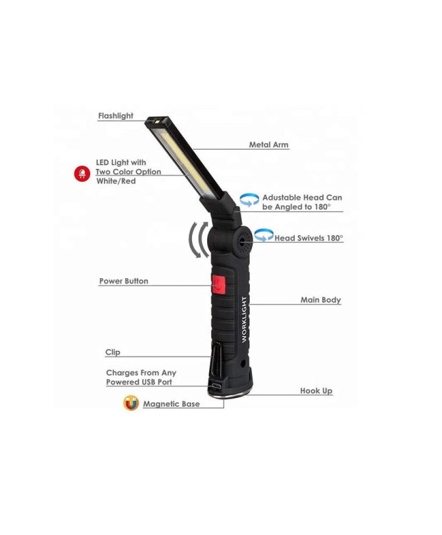 Latarka warsztatowa LED COB duża FR8061