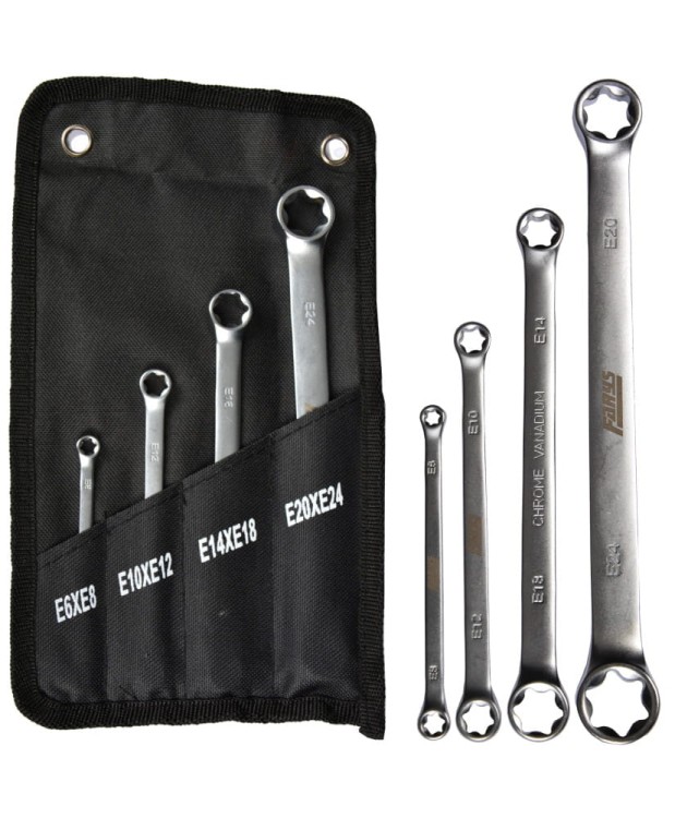 Klucze płasko oczkowe Torx E6-E24 zestaw FR1995