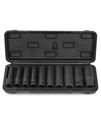 Nasadki udarowe długie 10-24 mm 10 szt. Farys FR2561