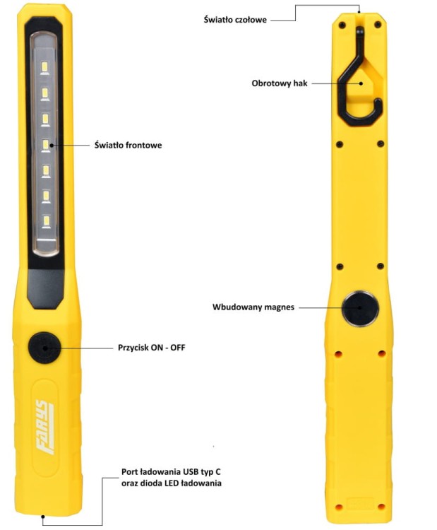Latarka warsztatowa LED FR8071