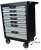 Szafka narzędziowa warsztatowa 7 szufl. srebrne koła FR4037
