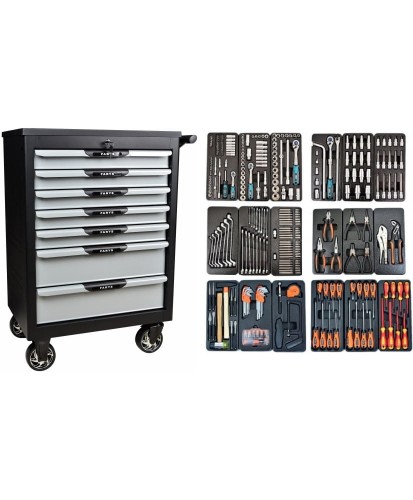 Szafka narzędziowa 7 szufl. z wyposażeniem 334el. FR4037