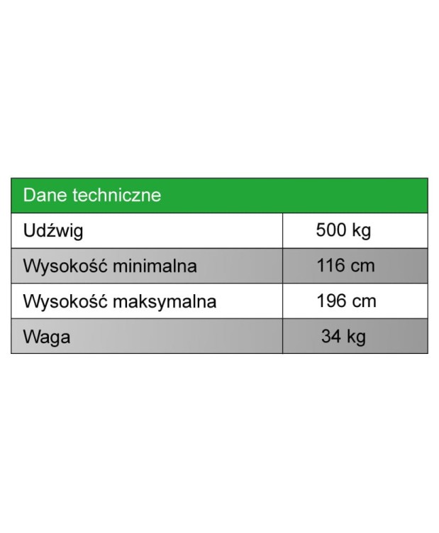 Podnośnik skrzyni biegów i silnika 0,5t + adapter FR5200+9020
