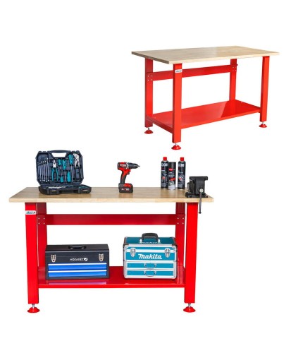 STÓŁ WARSZTATOWY ROBOCZY DREWNIANY BLAT FR4092