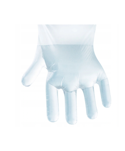 Jednorazowe rękawice- rękawiczki foliowe HDPE 100 sztuk