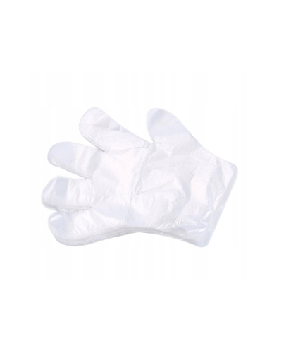 Jednorazowe rękawice- rękawiczki foliowe HDPE 100 sztuk