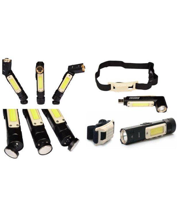 Latarka czołowa czołówka USB LED AKU COB 3W FR8064