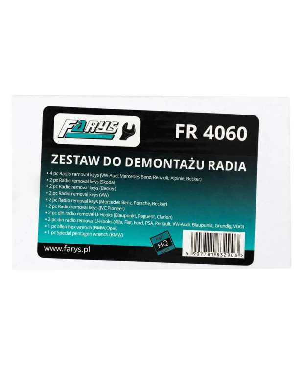 Zestaw kluczy klucze do demontażu radia 20el. FR4060