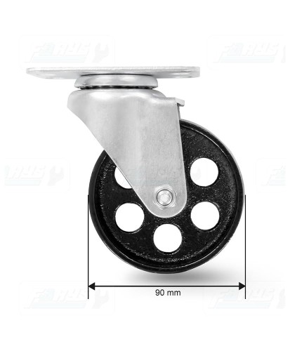 KÓŁKO KOŁO skrętne do podnośnika żuraw - duże 90mm
