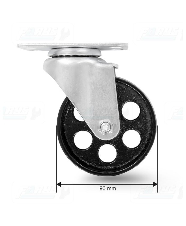 KÓŁKO KOŁO skrętne do podnośnika żuraw - duże 90mm
