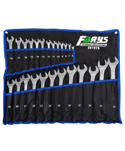 Zestaw kluczy płasko-oczkowych 25sztuk 6-32 mm FR1978