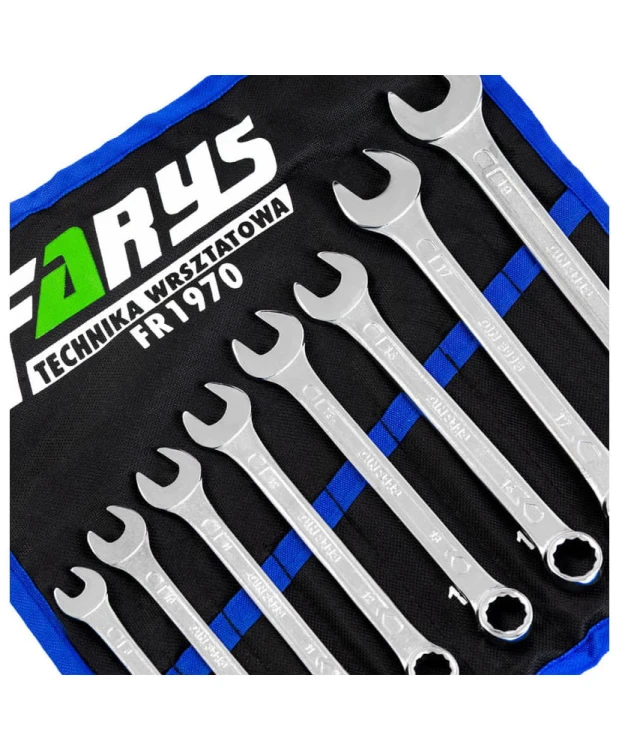 Zestaw kluczy płasko-oczkowych 8sztuk 8-19mm FR1970