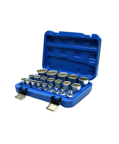 Zestaw nasadek nasadki 12-kątne 8-36mm 1/2' 21szt FR2068
