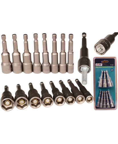 Zestaw nasadki magnetyczne na wkrętarkę 1/4" CrV FR2607