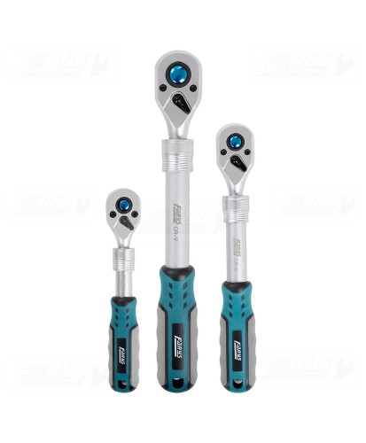 Zestaw grzechotki przedłużane  grzechotka 1/4, 3/8, 1/2 szare FR2463