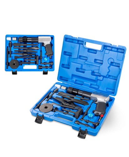 Młotek pneumatyczny w zestawie z dłutami 19el. FR7140