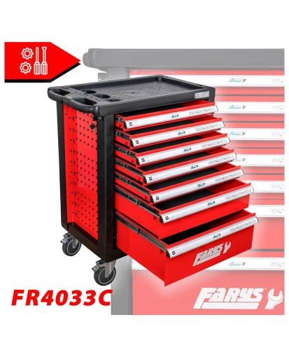 Szafka narzędziowa czerwona FR4033+ wyposażenie 338el.