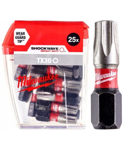 BIT TORX T30 x 25mm 25szt. Shockwave Impact Duty™ MILWAUKEE