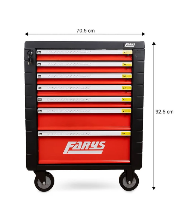 Szafka warsztatowa narzędziowa z półką na papier czerwona FR4064.1