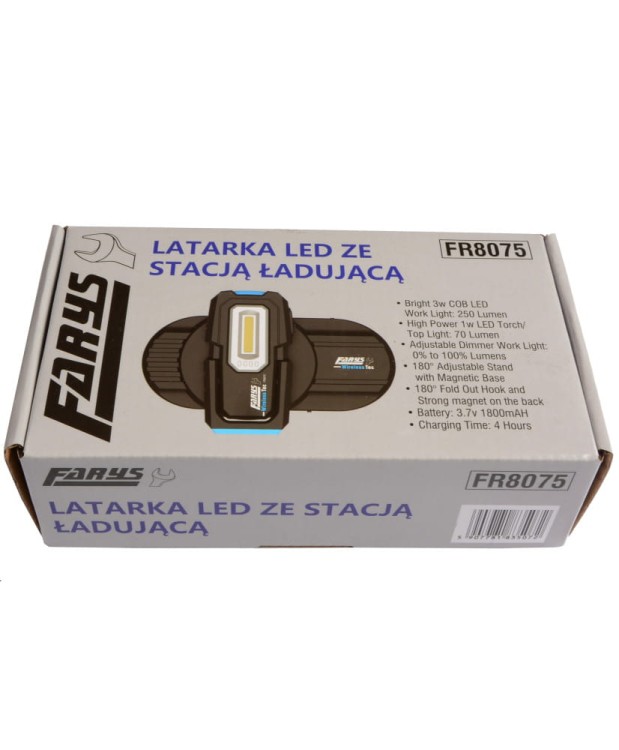 Latarka warsztatowa COB LED ze stacją ładującą FR8075