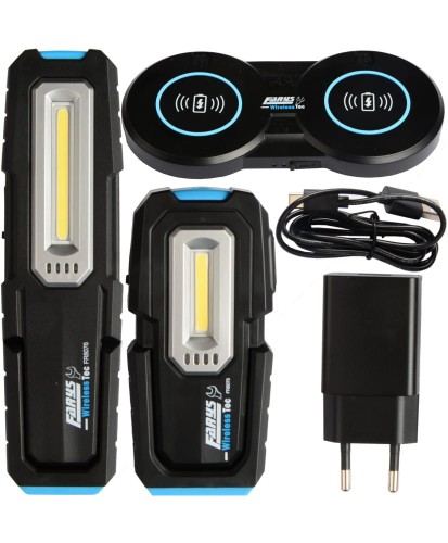 Latarki -2szt Latarka COB LED z ładowarką indukcyjną indukcja FR8077