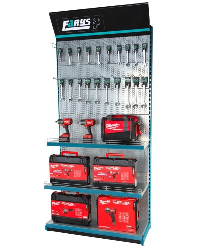 Regał metalowy do ekspozycji sklepów oraz wystaw sklepu ekspozycji Farys