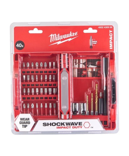 Zestaw bitów 40szt. Shockwave Impact Duty™ MILWAUKEE (16/1/A)