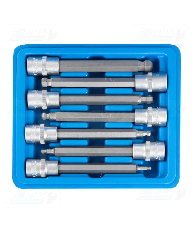 Zestaw imbusów uchylnych w obsadce imbus 3/8" - 7el. imbusy FR2054
