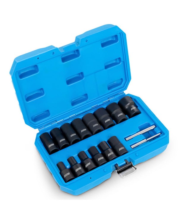 Wykrętaki nasadki do obrobionych śrub 1/2" - 16el. FR2402