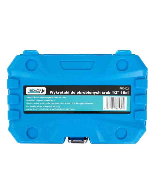Wykrętaki nasadki do obrobionych śrub 1/2" - 16el. FR2402