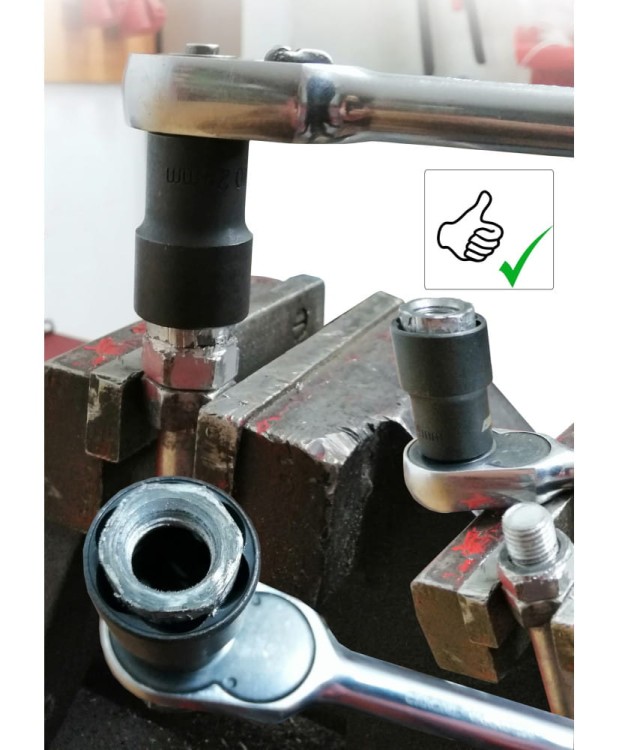 Wykrętaki nasadki do obrobionych śrub 1/2" - 16el. FR2402