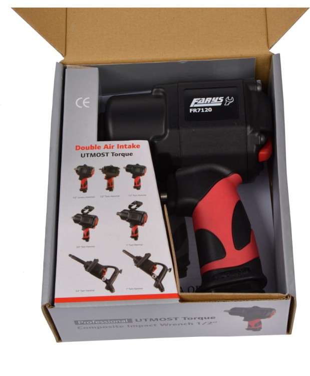 Klucz pneumatyczny udarowy 1/2" 1356Nm FR7120 Nasadki Gratis FR2560