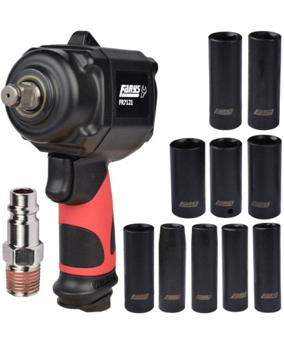Klucz pneumatyczny udarowy 1/2" 678Nm  FR7121 Nasadki Gratis FR2560