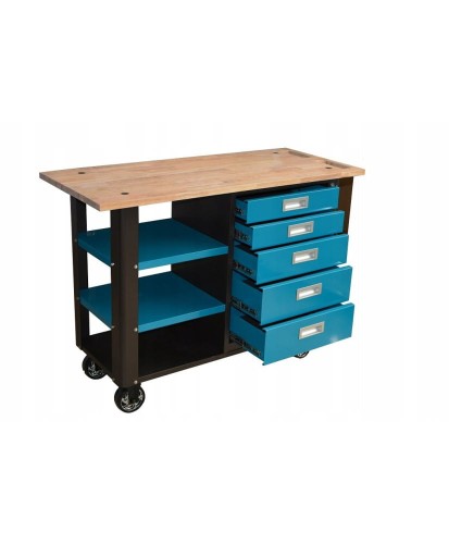Stół warsztatowy szafka z drewnianym blatem FR4090
