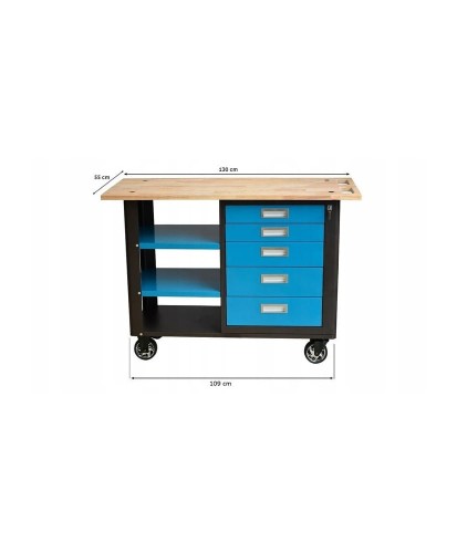 Stół warsztatowy szafka z drewnianym blatem FR4090