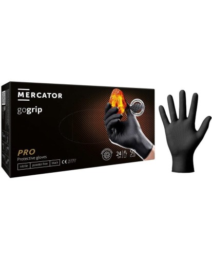 Rękawice NITRYLOWE GO GRIP XL Mercator bardzo mocne 50szt