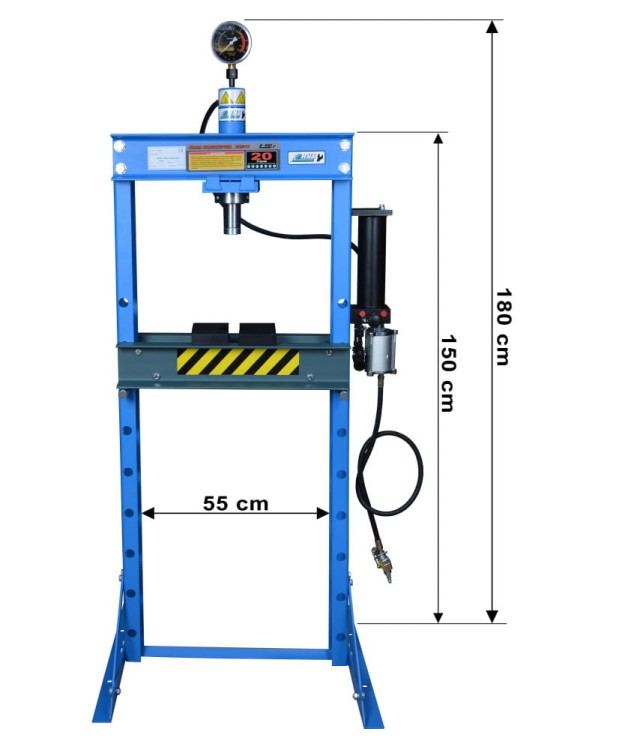 Prasa warsztatowa hydrauliczno pneumatyczna HP 20 ton FR5016 N