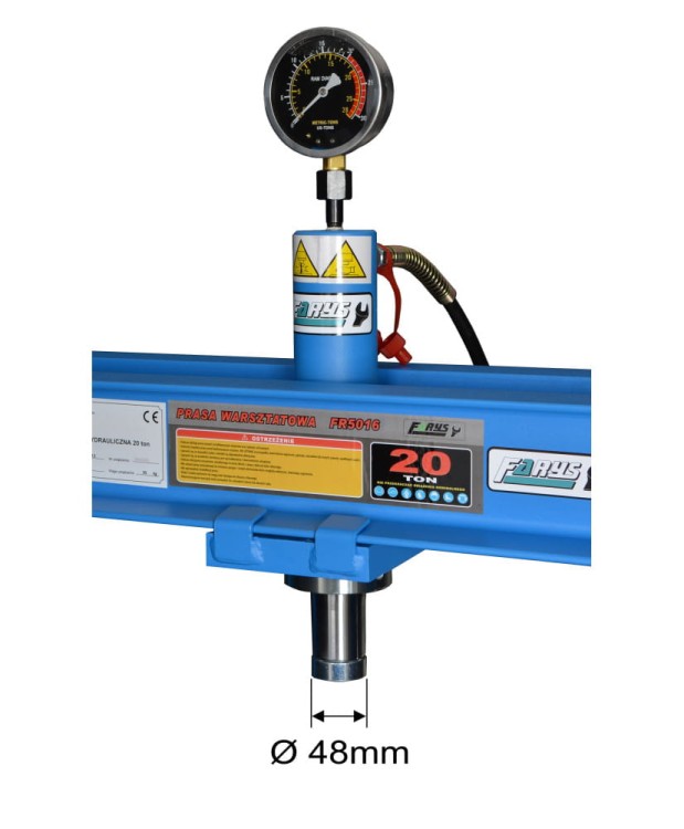 Prasa warsztatowa hydrauliczno pneumatyczna HP 20 ton FR5016 N